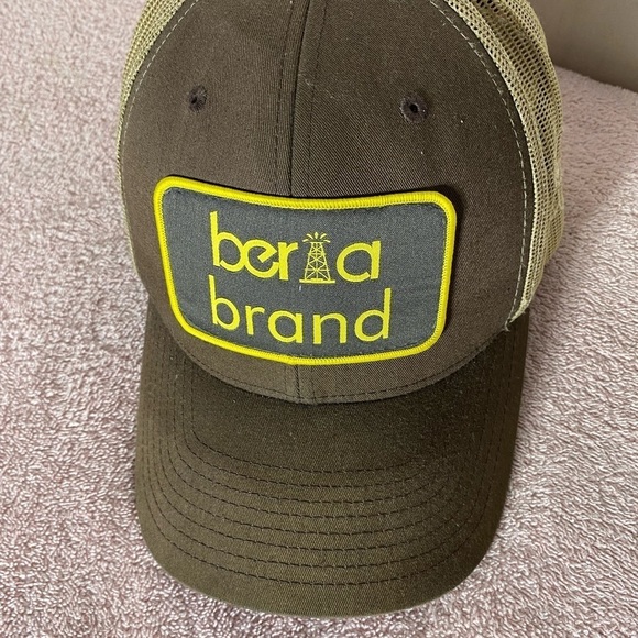 The Classics Brown Berta Brand Mesh Back Snap Back Trucker Hat - Picture 2 of 12